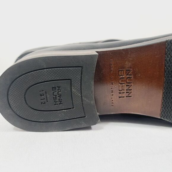 Nunn Bush Fifth Ave Flex Moc Toe Penny Slip-on Loafers Black NWOB Men\'s 11W